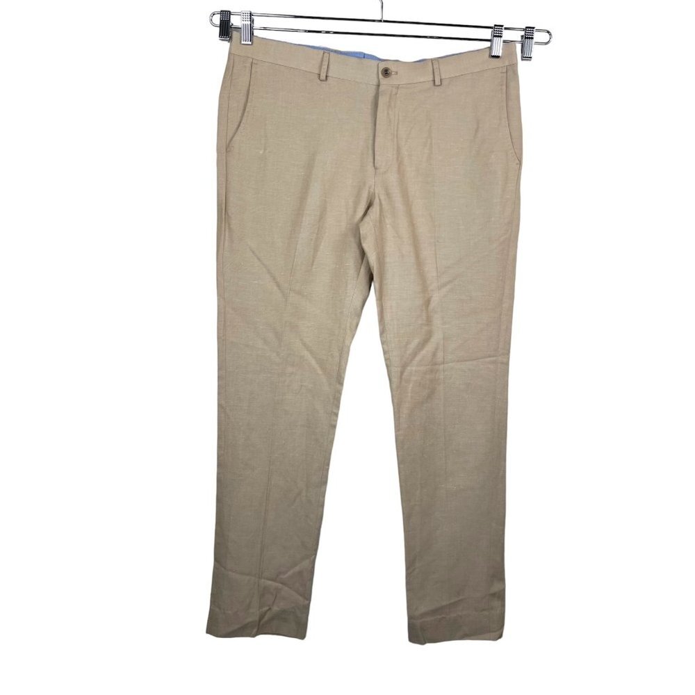 Blackberrys Mens linen blend office trouser pants Beige sz 36‎